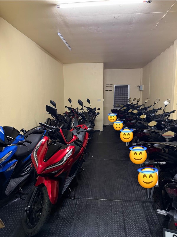 Our fleet of Honda Click scooters